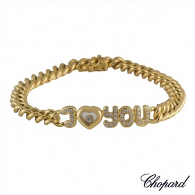 Chopard 18k Yellow Gold Happy Diamonds Bracelet